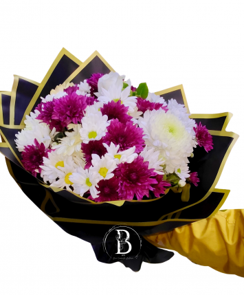 KASIMPATI BUKETİ MOR BEYAZ